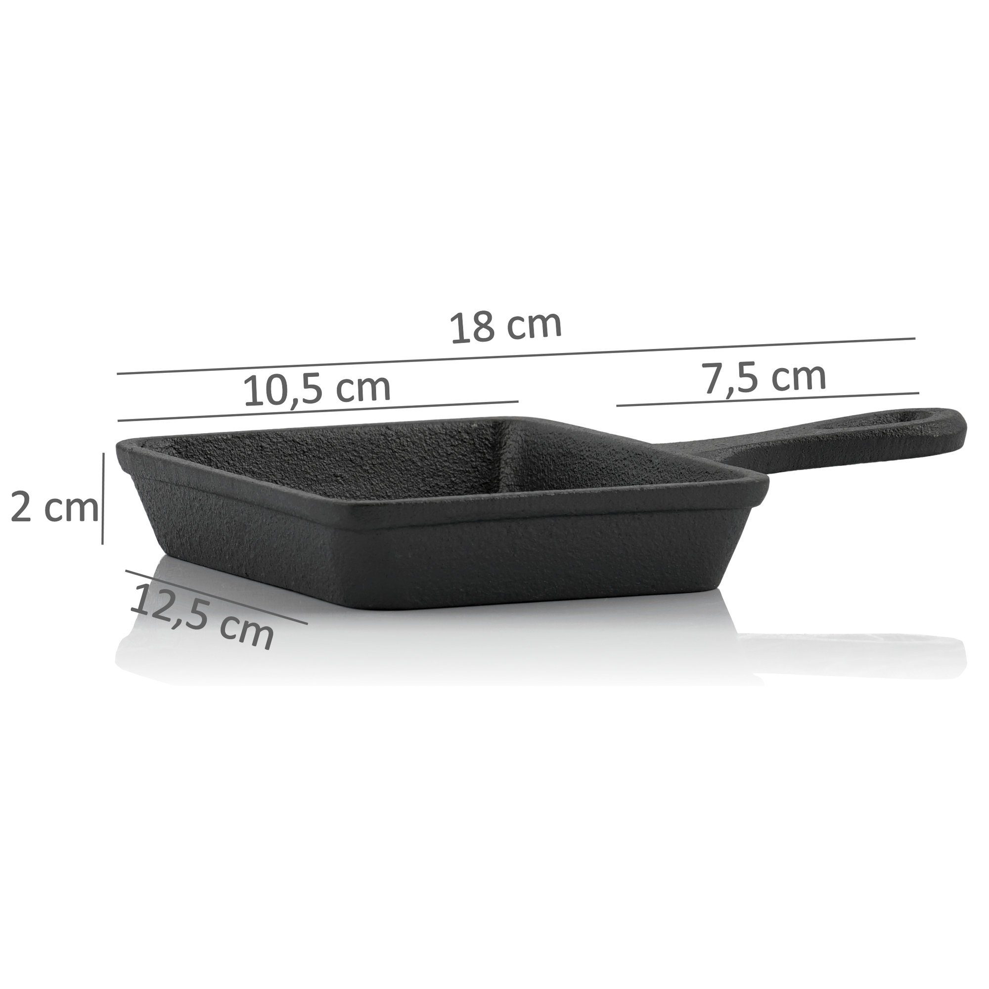 BBQ-Toro Raclettepfännchen Gusseisen Raclette Pfännchen (6 Stück), 12,5 x 18 cm, Grillzubehör, Gusseisen