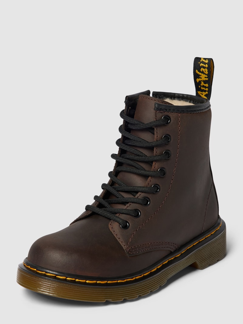 Boots mit Label-Details Modell '1460 Serena' in dunkelbraun