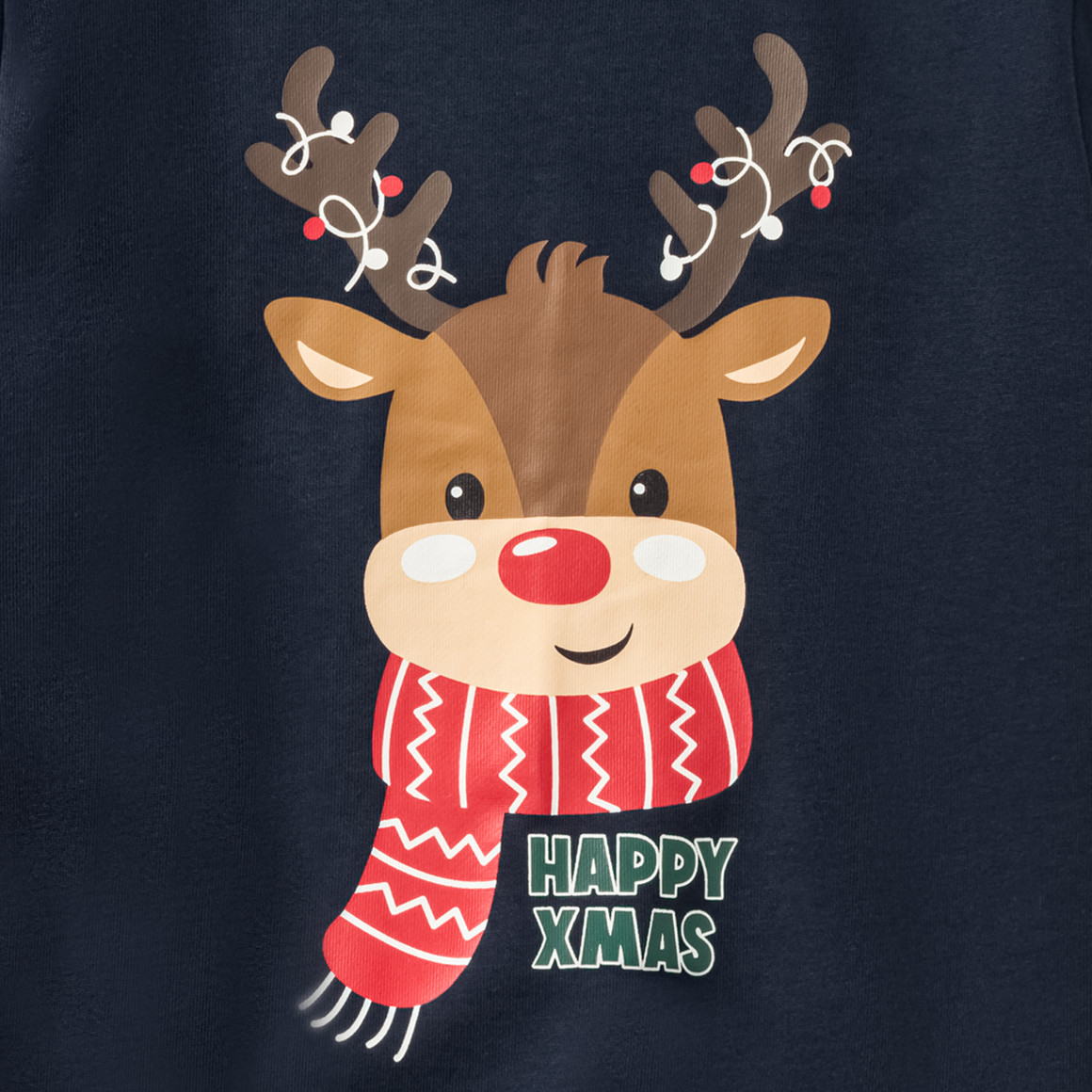 Jungen Weihnachtssweatshirt mit Print dunkelblau
