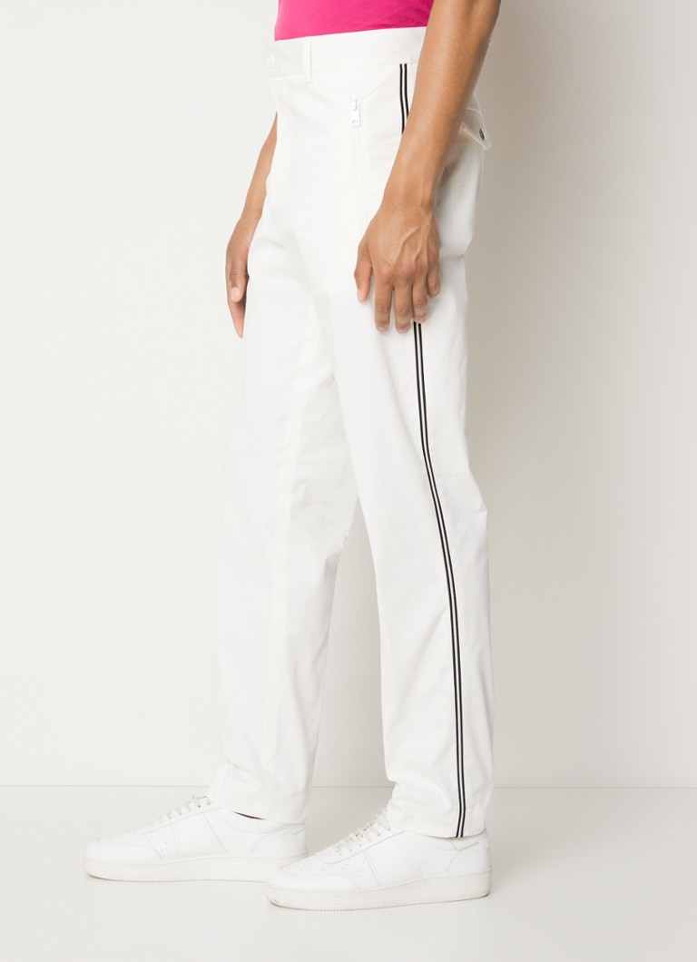 Moncler hlače slim kroja s logotipom i prugastim detaljima