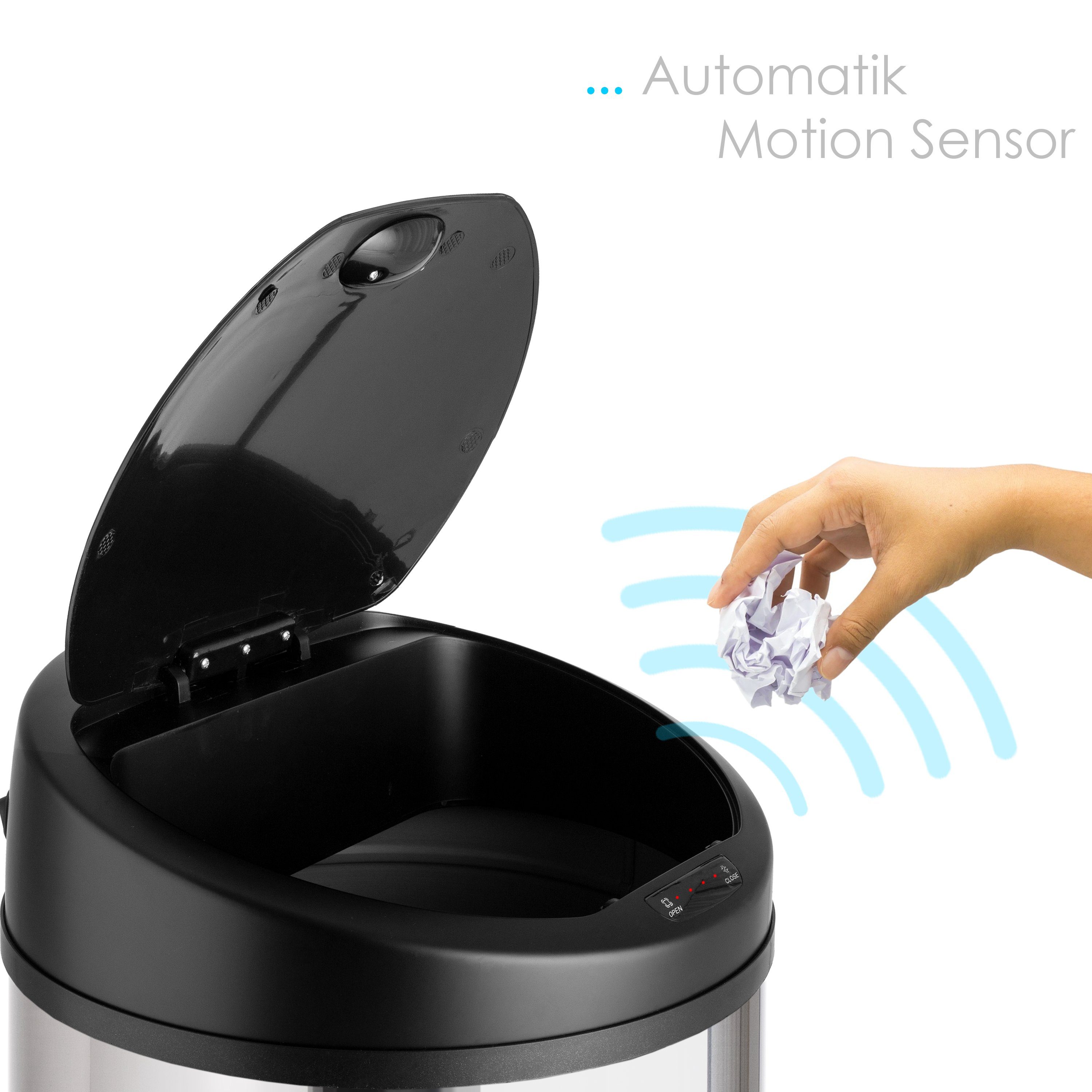 KESSER Mülleimer, Automatik Sensor Mülleimer Abfalleimer Abfall EDELSTAHL