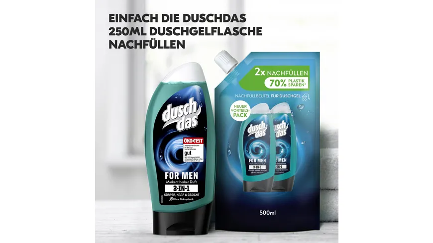Duschdas Duschgel For Men Nachfüllbeutel 500 ml