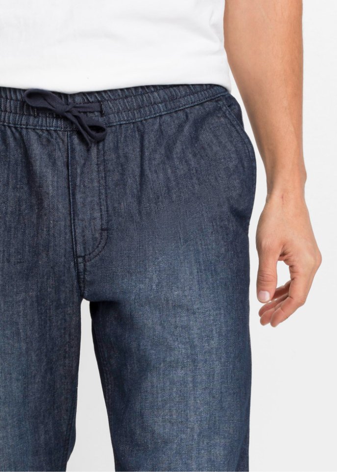 Regular Fit Jeans mit elastischem Bund, Straight (2er Pack)