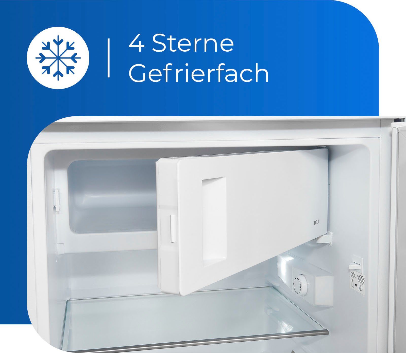 exquisit Kühlschrank KS16-4-H-010D weiss, 85 cm hoch, 56 cm breit