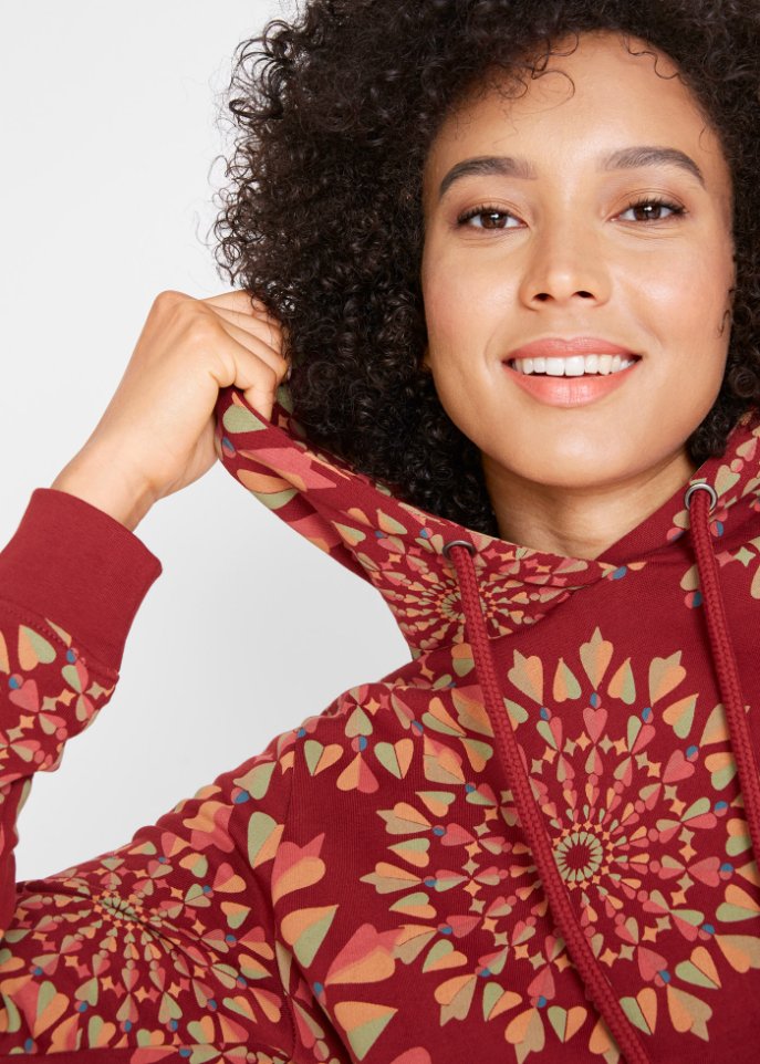 Sweatkleid, bedruckt, Langarm