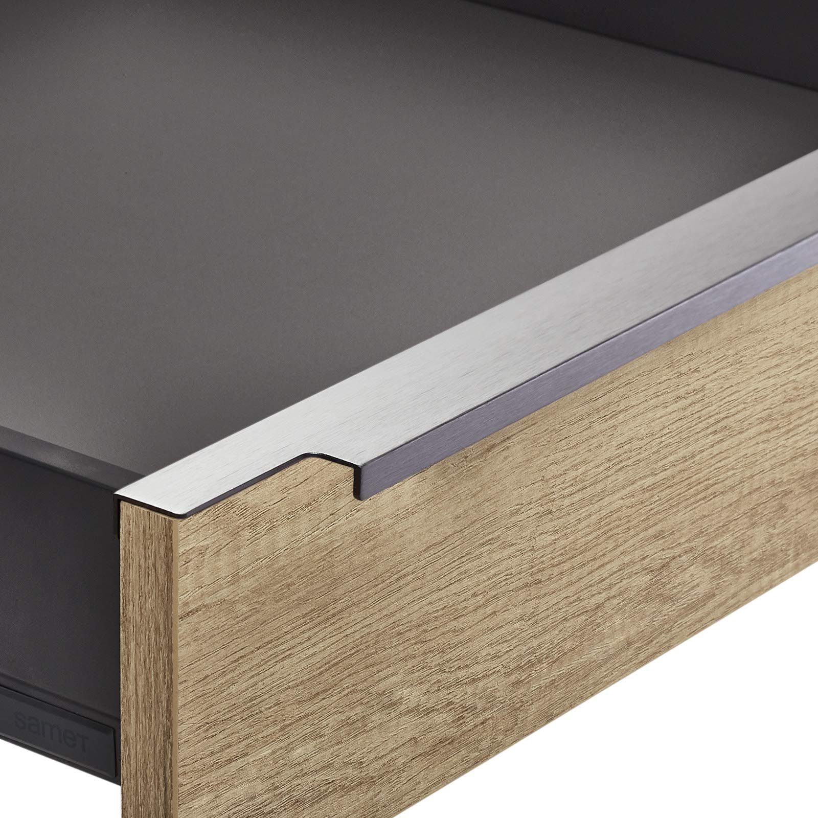 SO-TECH® Möbelgriff BLANKETT Slim Edelstahloptik gebürstet 145 - 1195 mm, incl. Schrauben