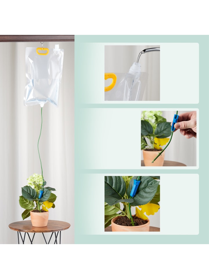 relaxdays 4 x Tropfbewässerungsbeutel in Transparent - 3,5 Liter günstig kaufen onesize