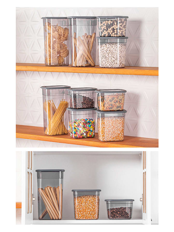 Violeta Home 12er-Set: Vorratsbehälter in Anthrazit günstig kaufen onesize