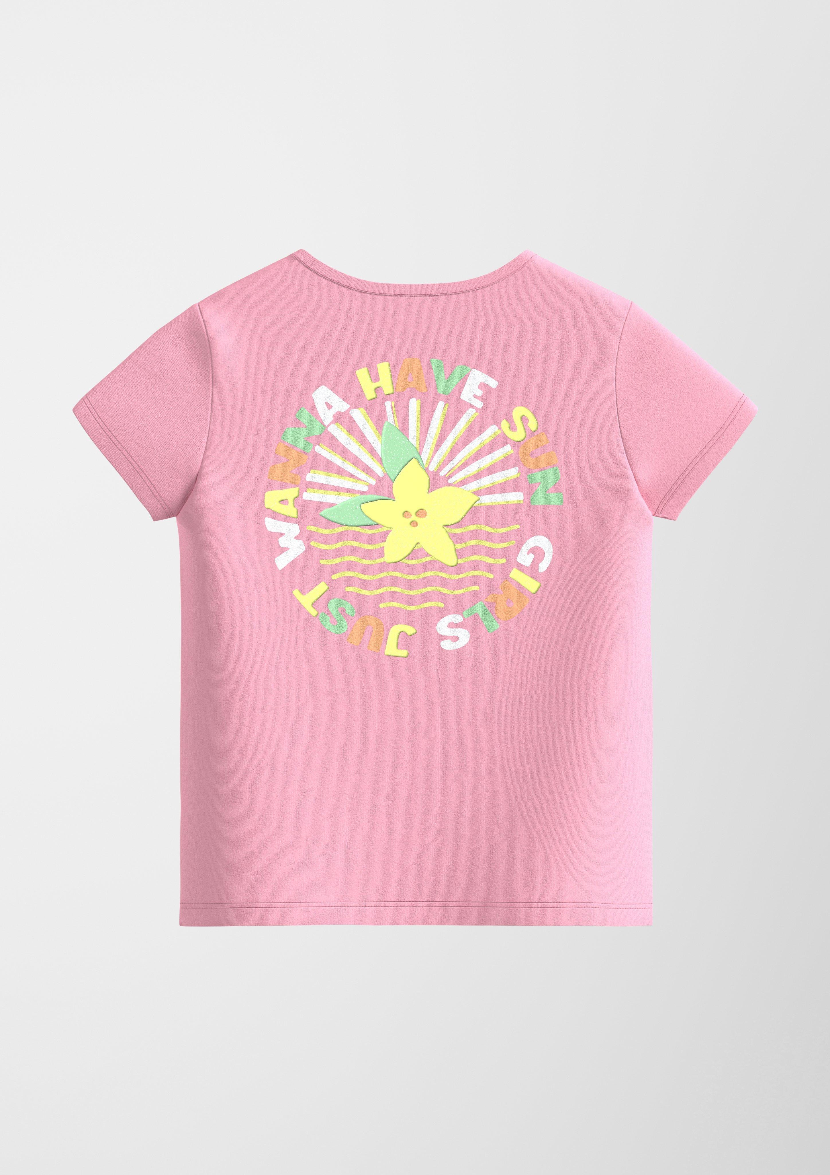 Baumwollshirt mit Glitzerprint  2131422-4325