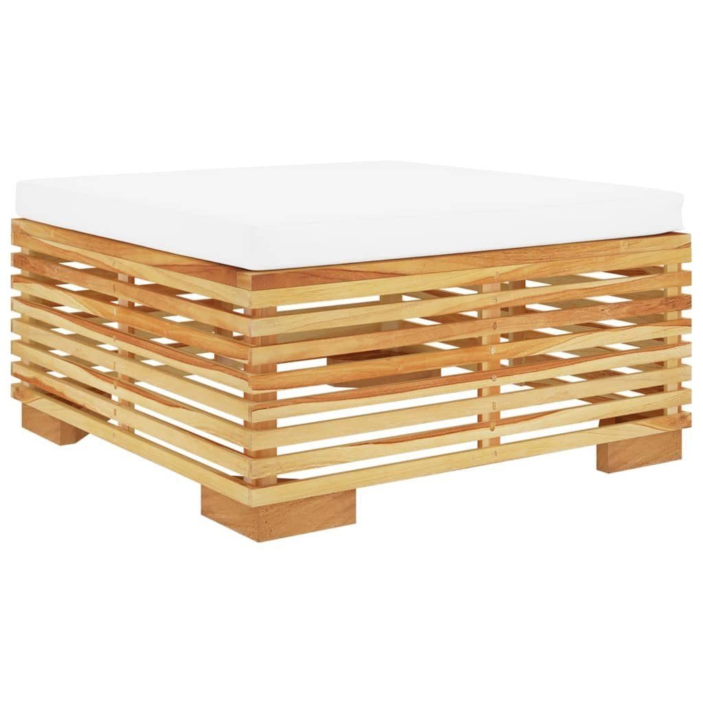 vidaXL Gartenbank 2-tlg Garten-Lounge-Set Massivholz Teak Außenbereich