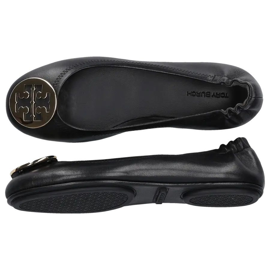 Tory Burch - Ballerinas MINNIE TRAVEL Ziegenleder - schwarz