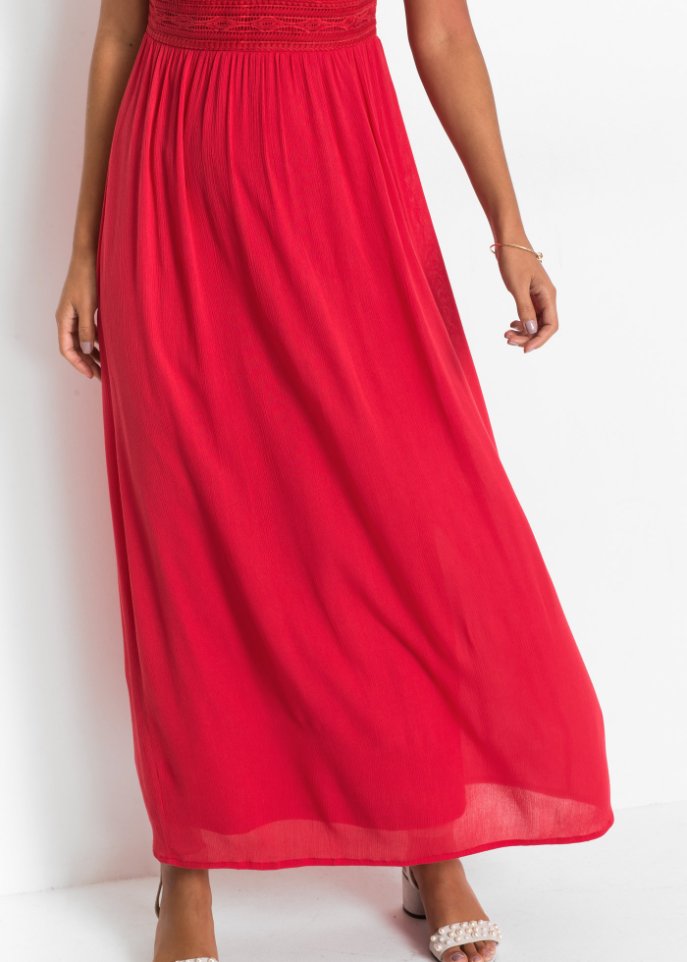 Sommer-Maxikleid mit Spitze