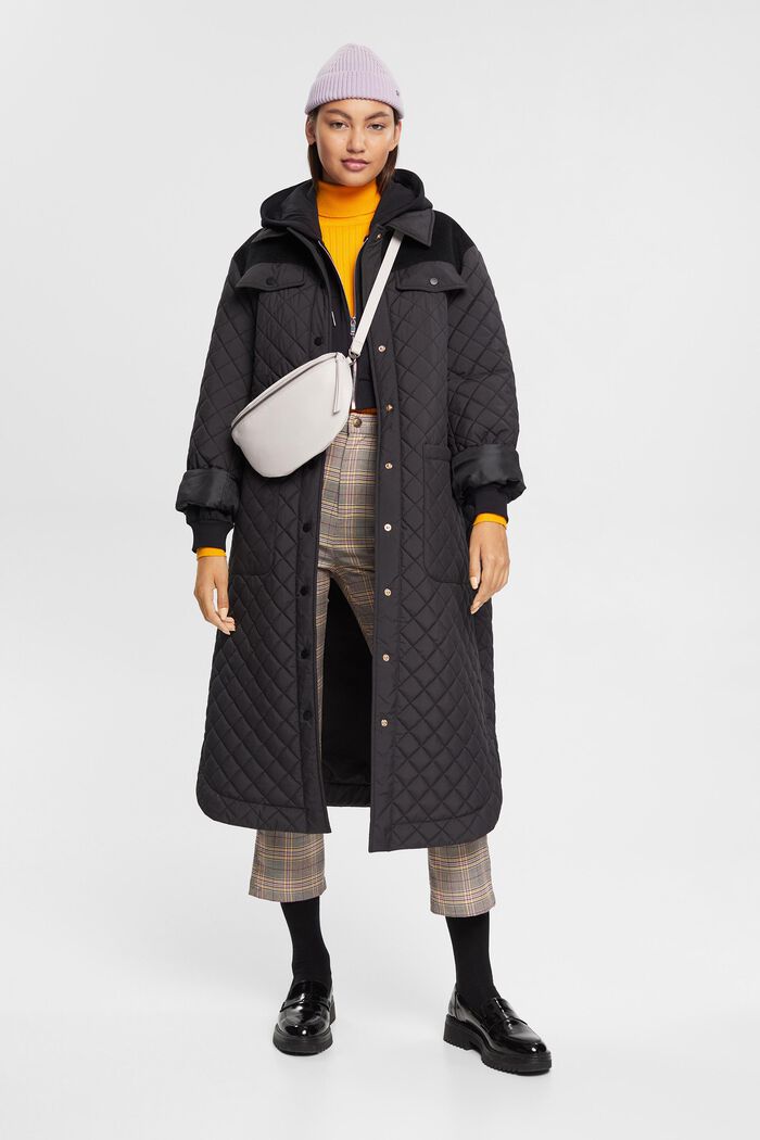 High-Rise-Hose mit ausgestelltem Cropped-Bein und Karomuster