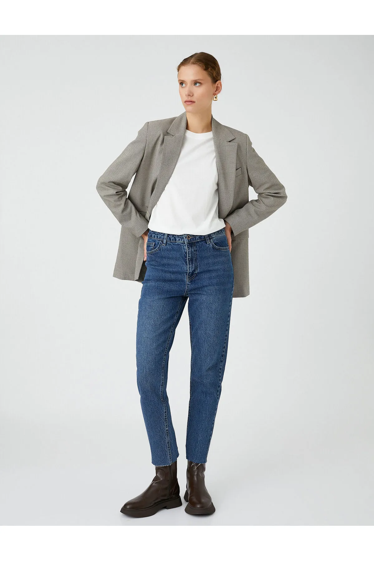 Koton  Jeans mit hoher Taille und schmaler Passform – Mom Slim Jeans