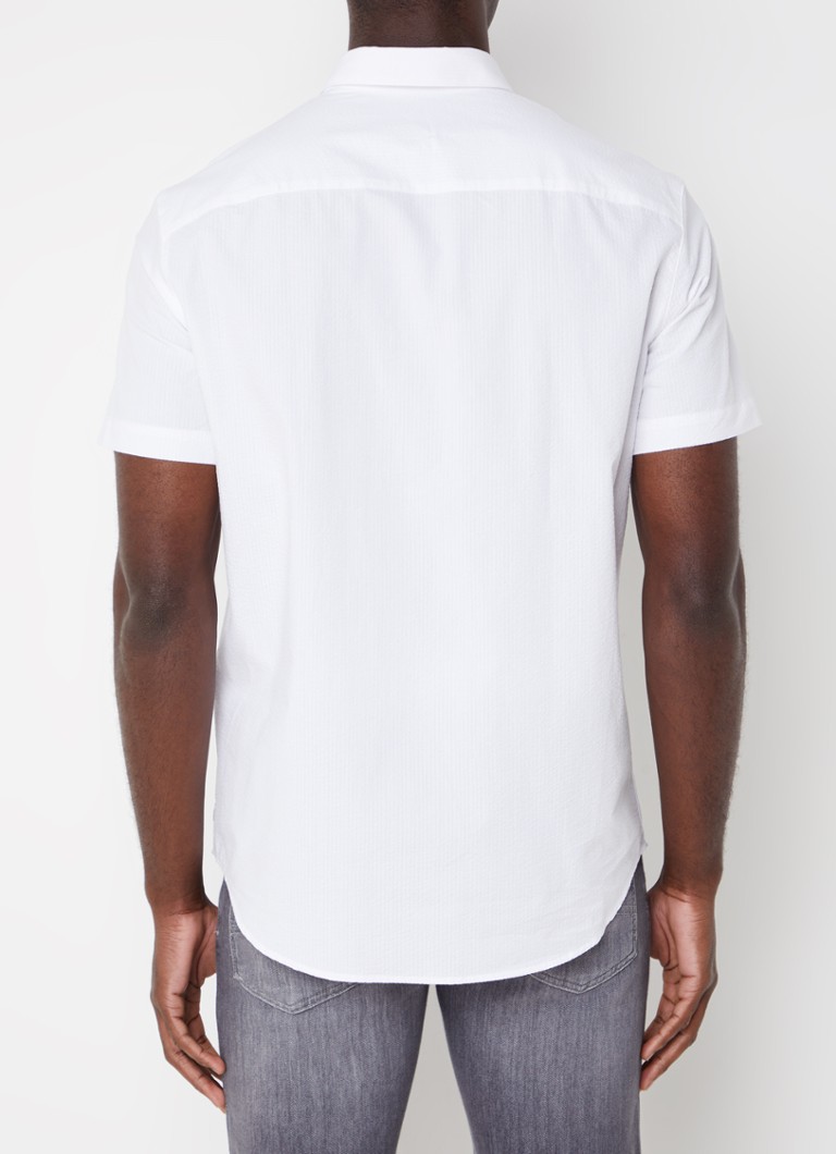 Armani Exchange košulja regularnog kroja s vezom logotipa