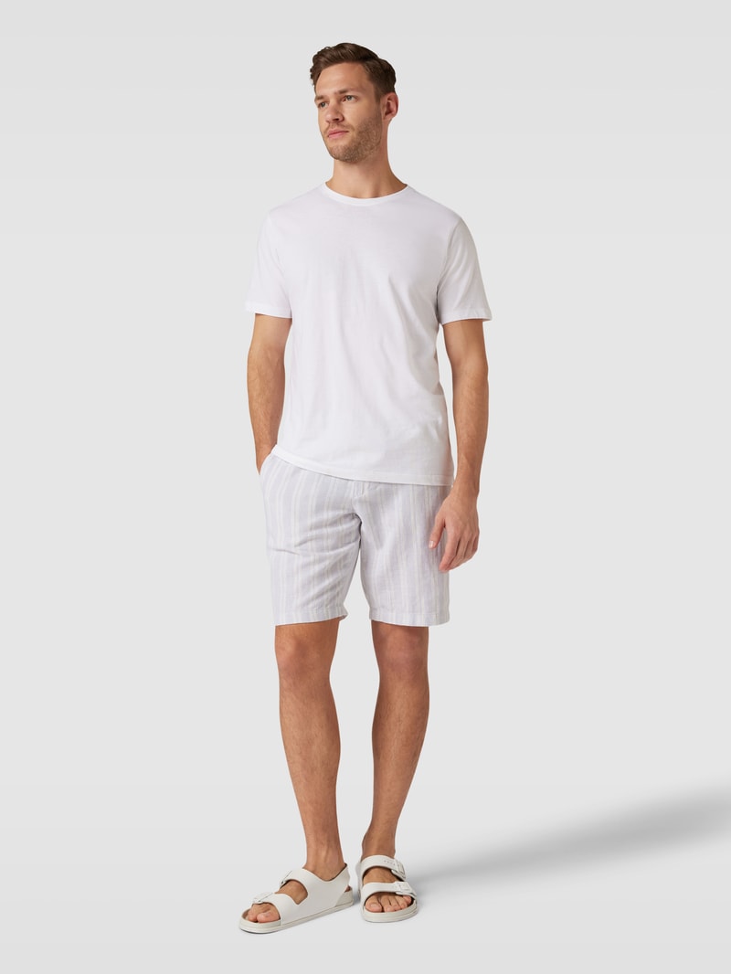 Bermudas mit Streifenmuster in hellblau