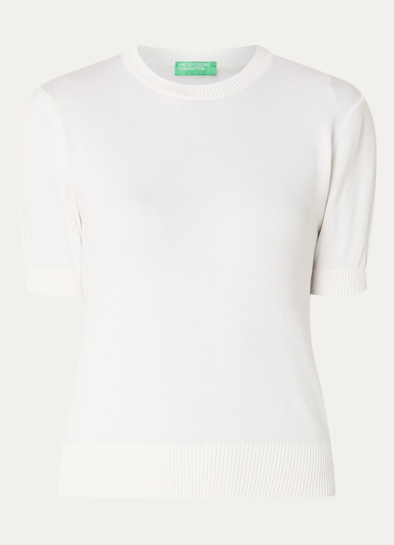 Benetton Fine-knit round neck top