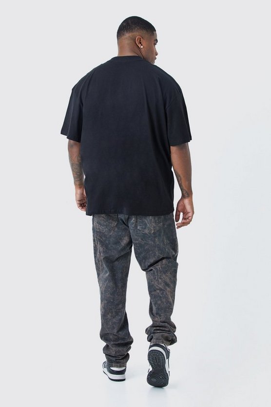 Plus Oversize Hoodie mit Rottweiler Print