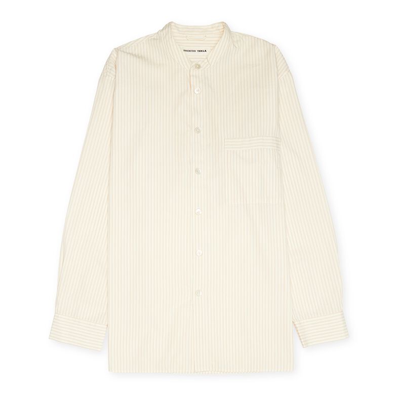 Birkenstock x Tekla Long-Sleeved Shirt wheat stripes