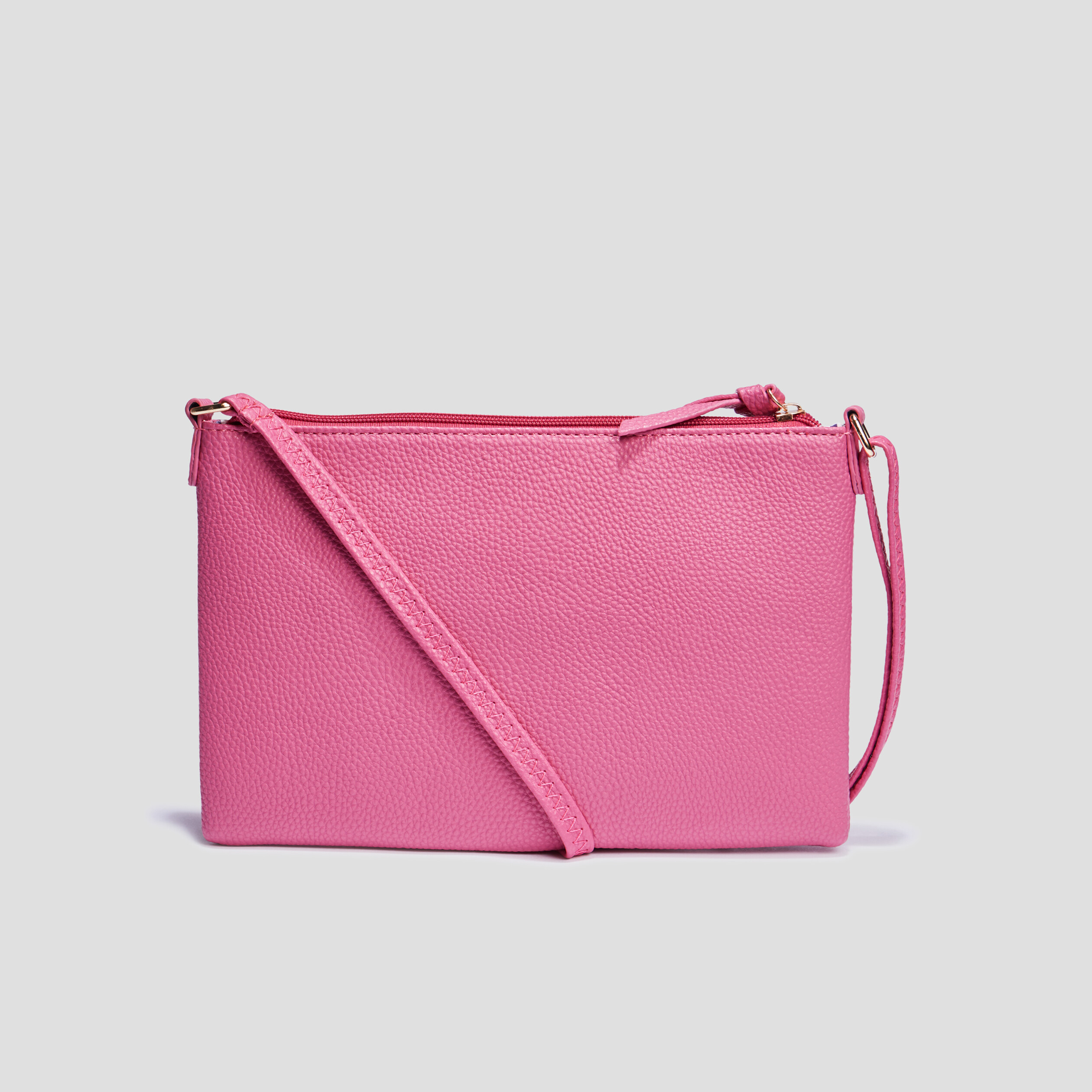 Sac en bandoulière rectangulaire rose fushia femme | La Halle