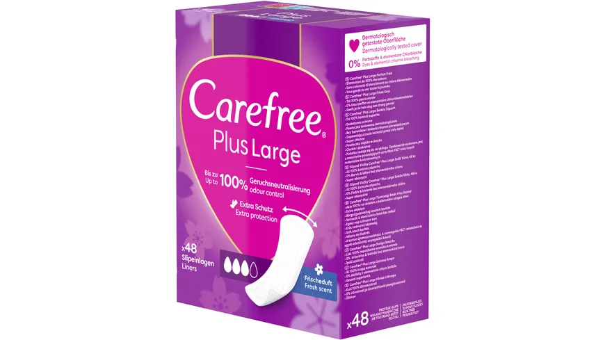 Carefree Plus Large Slipeinlagen Frischeduft