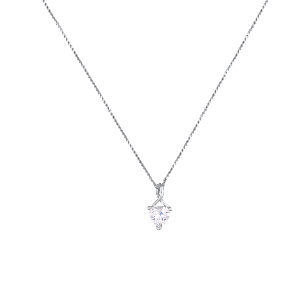 Elli Elli Collier Femmes Pendentif Cœur Infini ludique avec Cristal de Zirconium en Ar collier