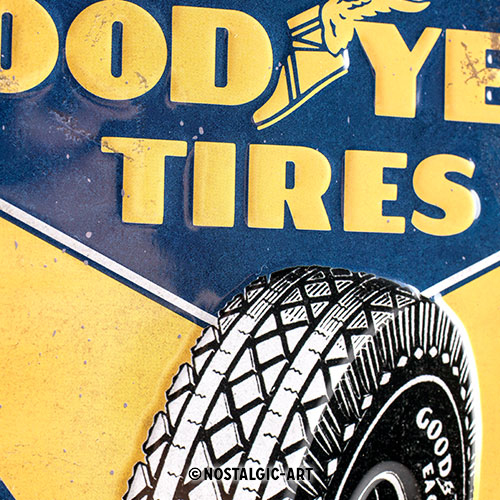 Nostalgic Art Retro Blechschild 20x30cm, Motiv "Goodyear - Super Cushion", 1 Stück - ATU