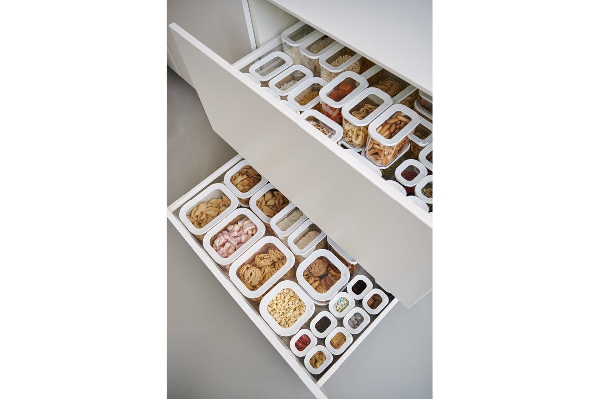 Mepal 5-tlg Vorratsdosen-Set Modula Weiß