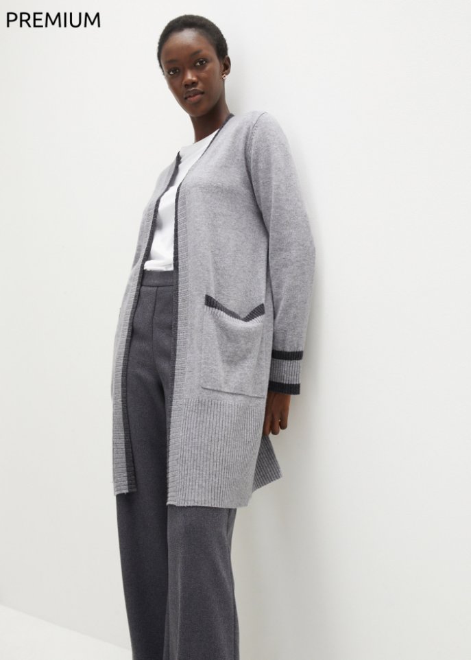 Wollstrickjacke mit Good Cashmere Standard®-Anteil