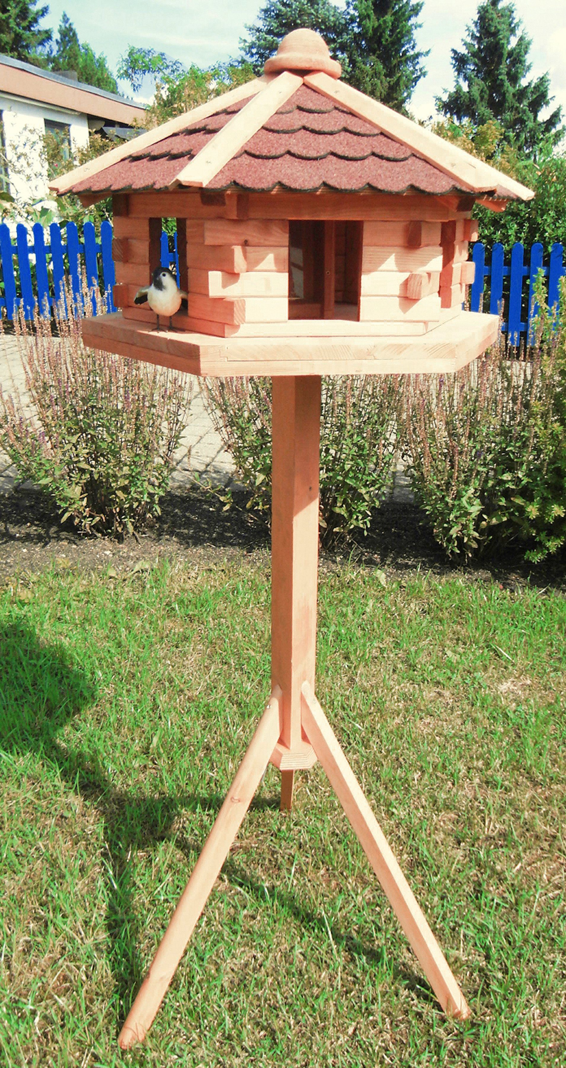 promadino Vogelhaus Knusperhäuschen, BxTxH: 59x57x143,5 cm, mit Standbein