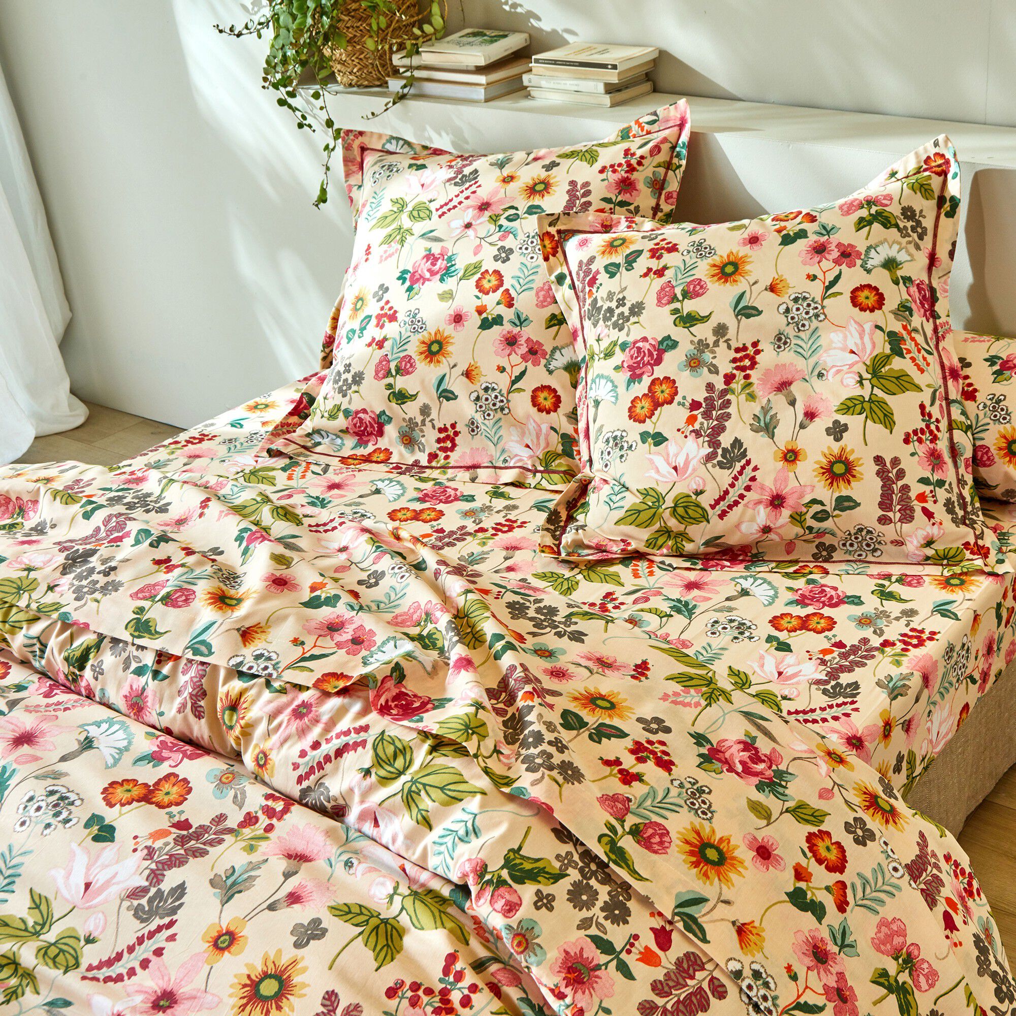 Linge de lit Kelly en coton imprimé floral