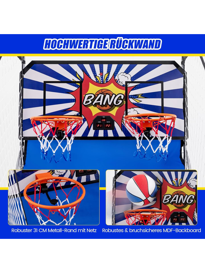 COSTWAY 8 in 1 Basketballautomat in Blau günstig kaufen onesize