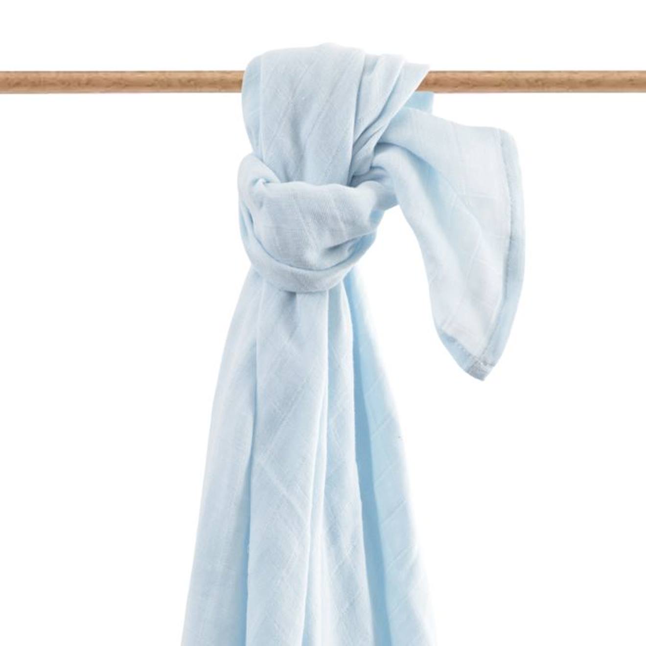 Maxi-lange en coton bio* uni Bleu Glacier bleu