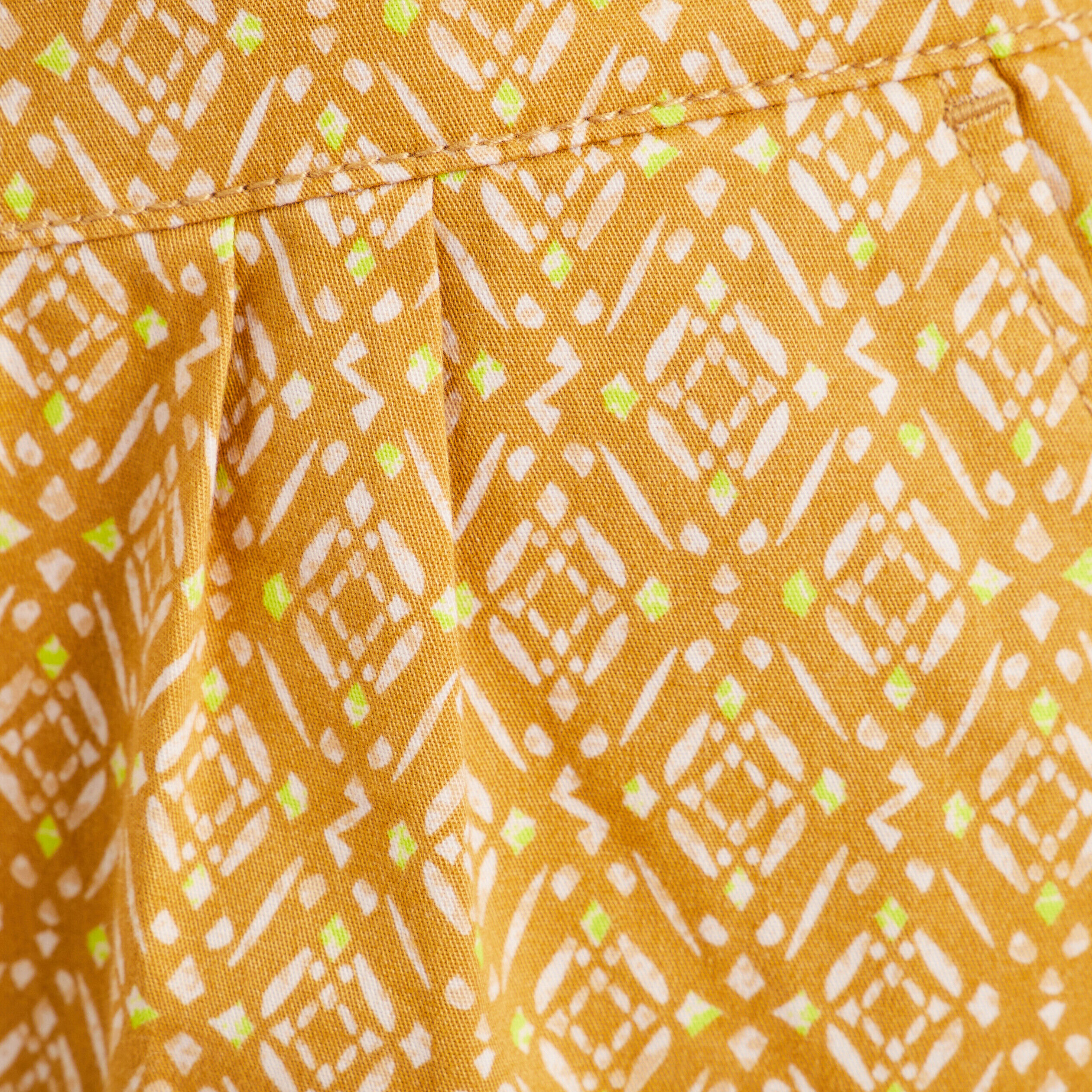 Jupe chino droite ceinturée jaune moutarde femme | Cache Cache