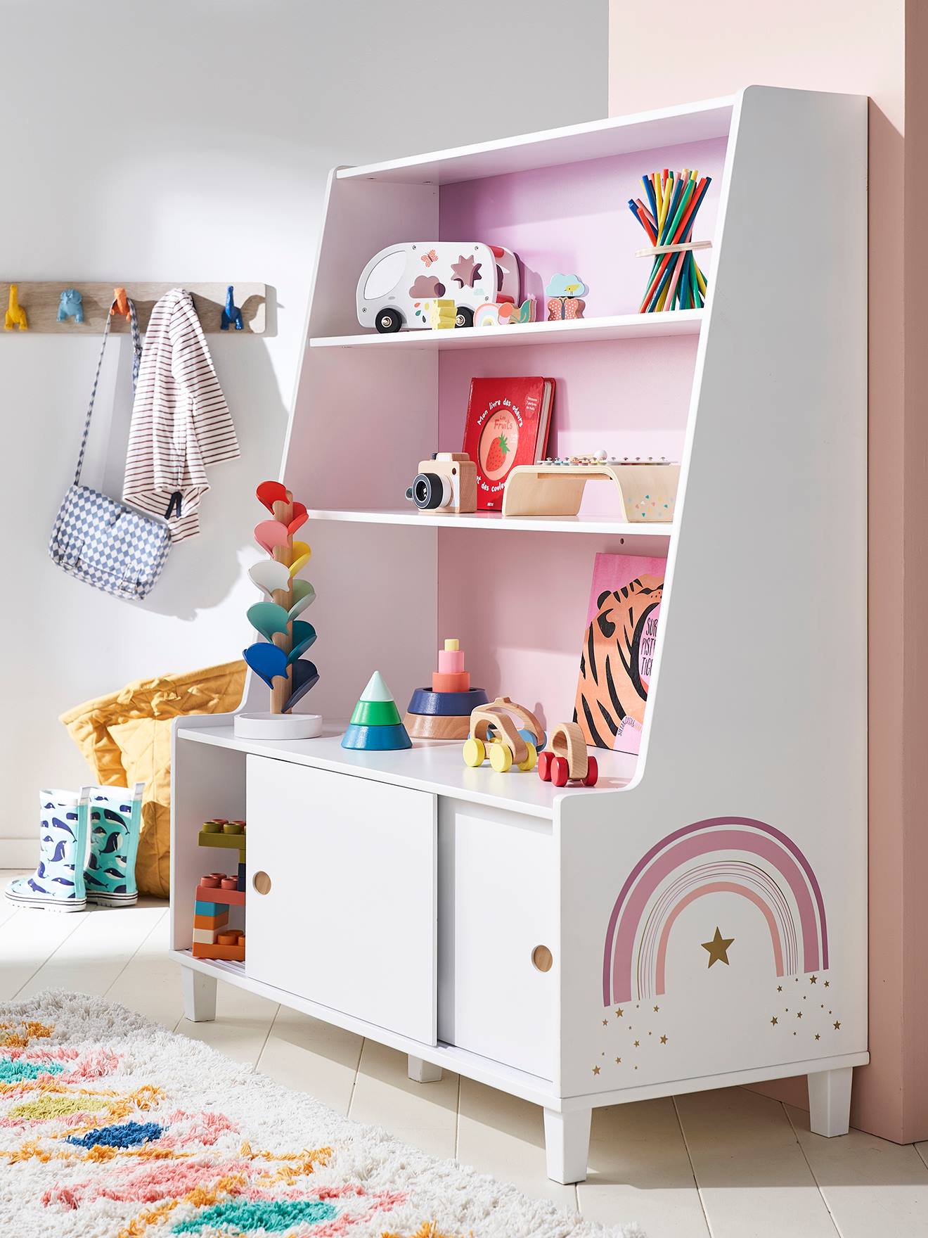 Vertbaudet Kinder Bücherregal MAKE A WISH - weiß