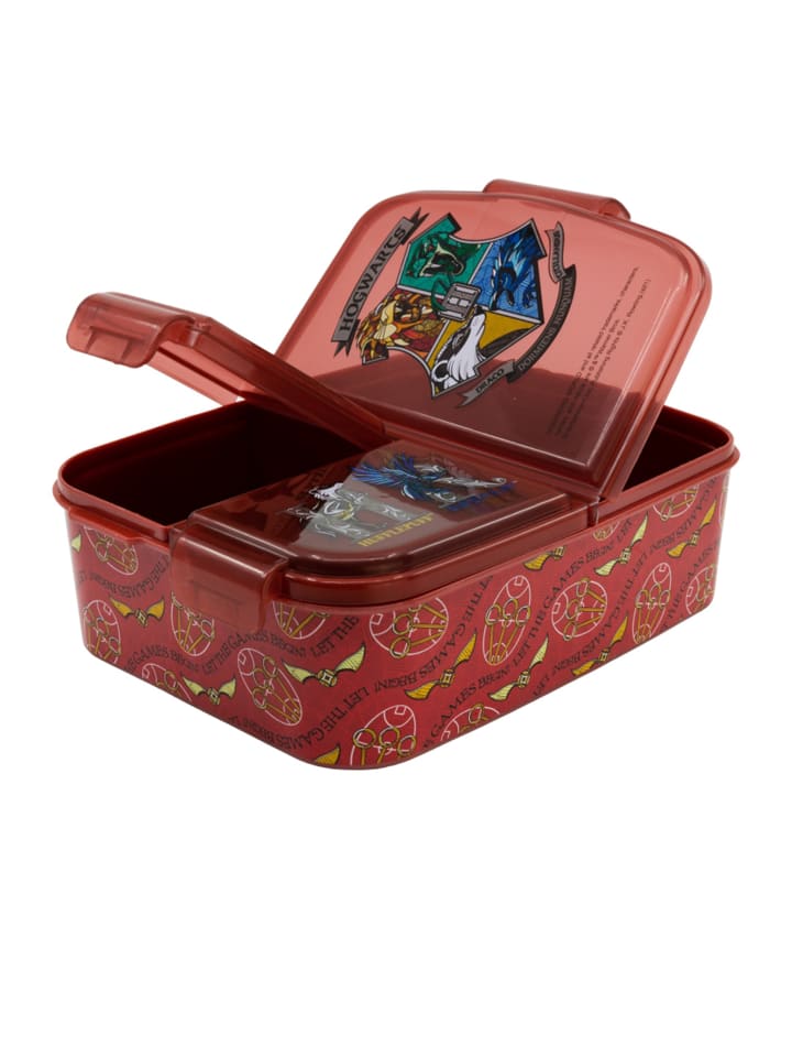 Harry Potter School Shields Kinder Premium Brotdose Lunchbox mit 3 Fächern in Rot günstig kaufen onesize