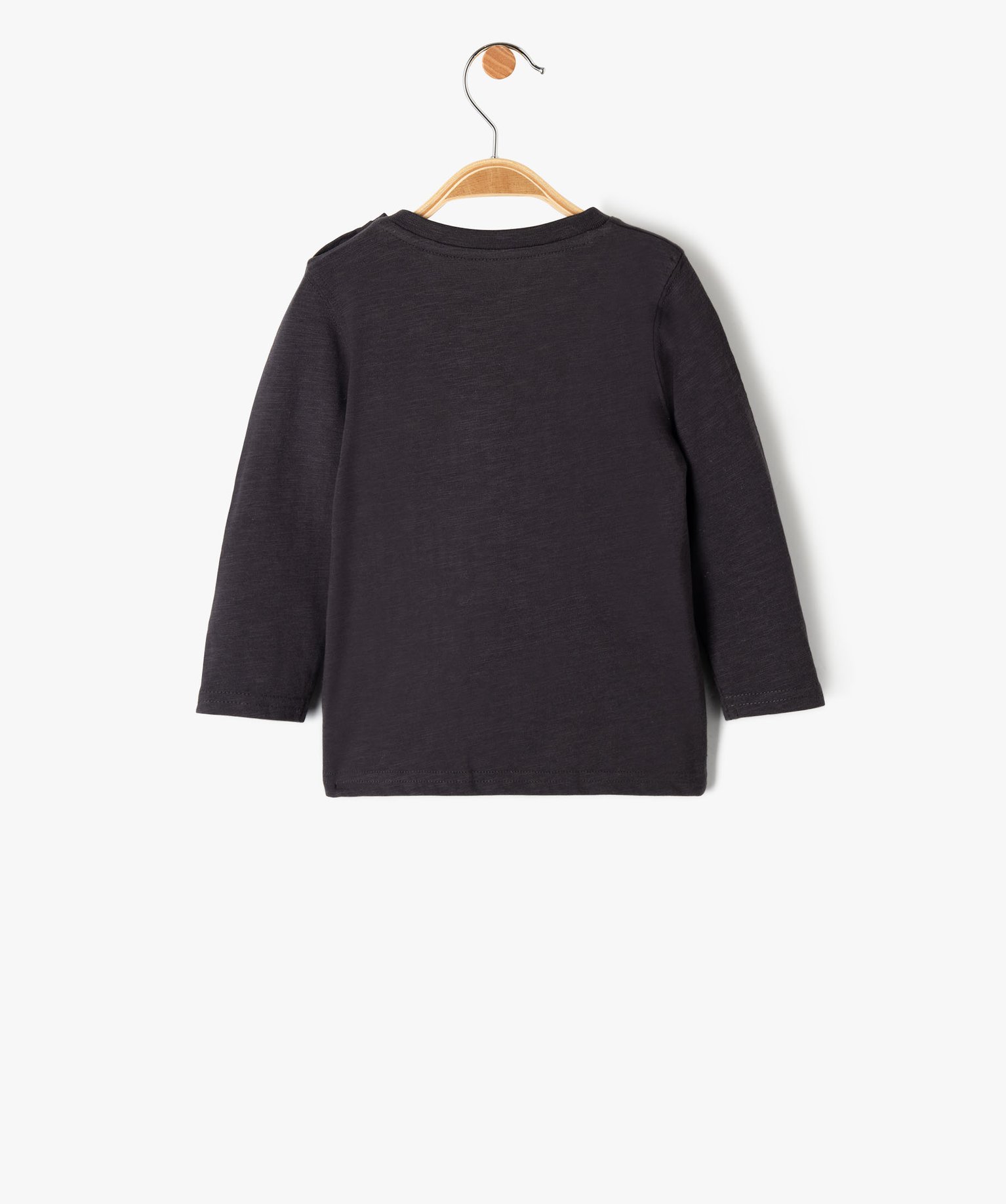 Tee-shirt bébé Garçon à manches longues avec motif gris fonce | GEMO