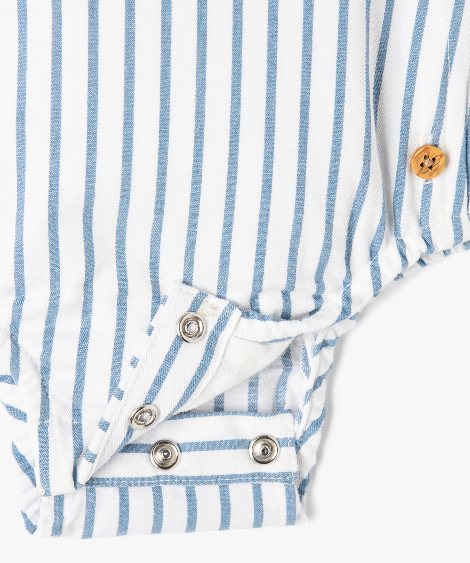 Combishort bébé à bretelles coupe barboteuse ecru | GEMO