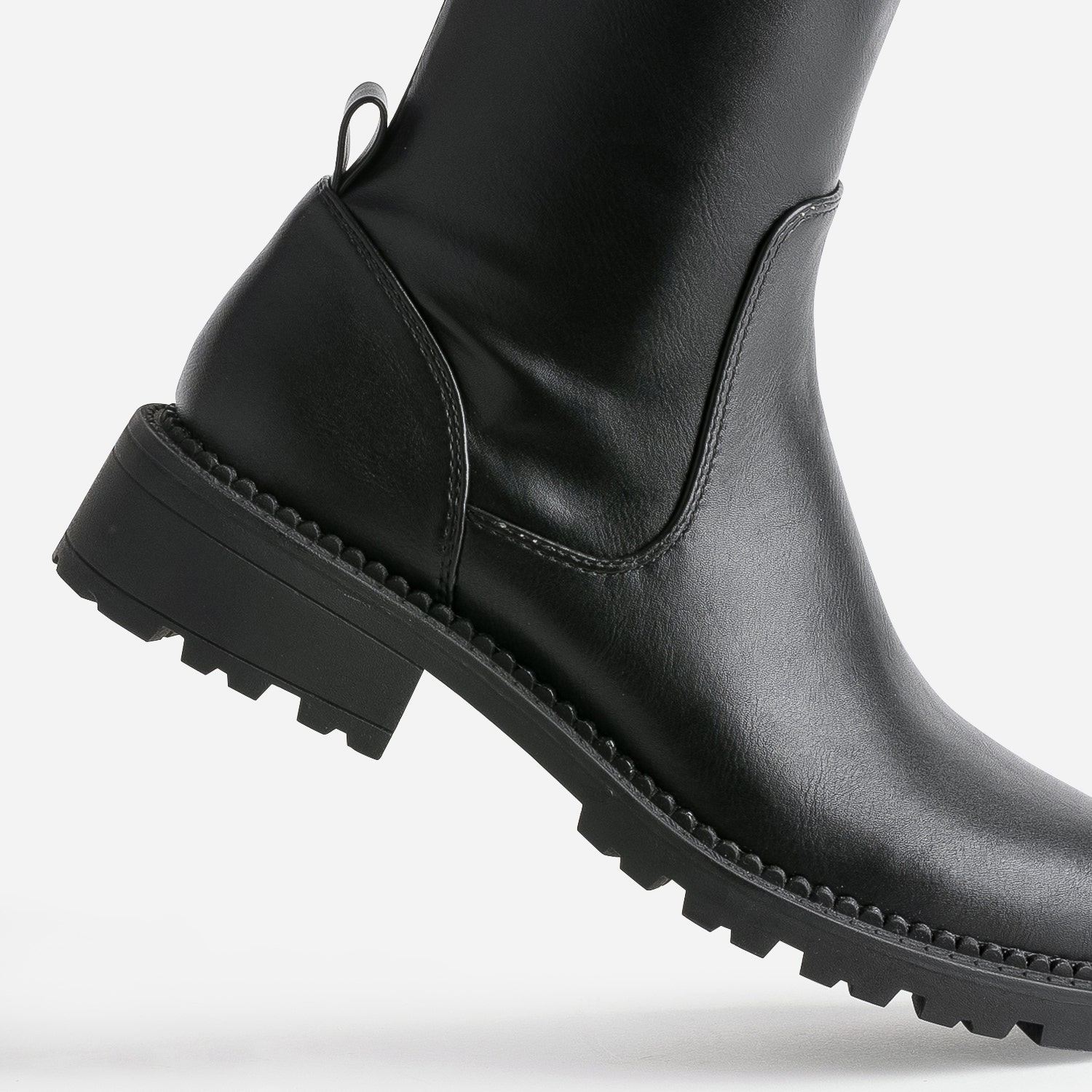 Boots TEXTO noir à semelle crantée