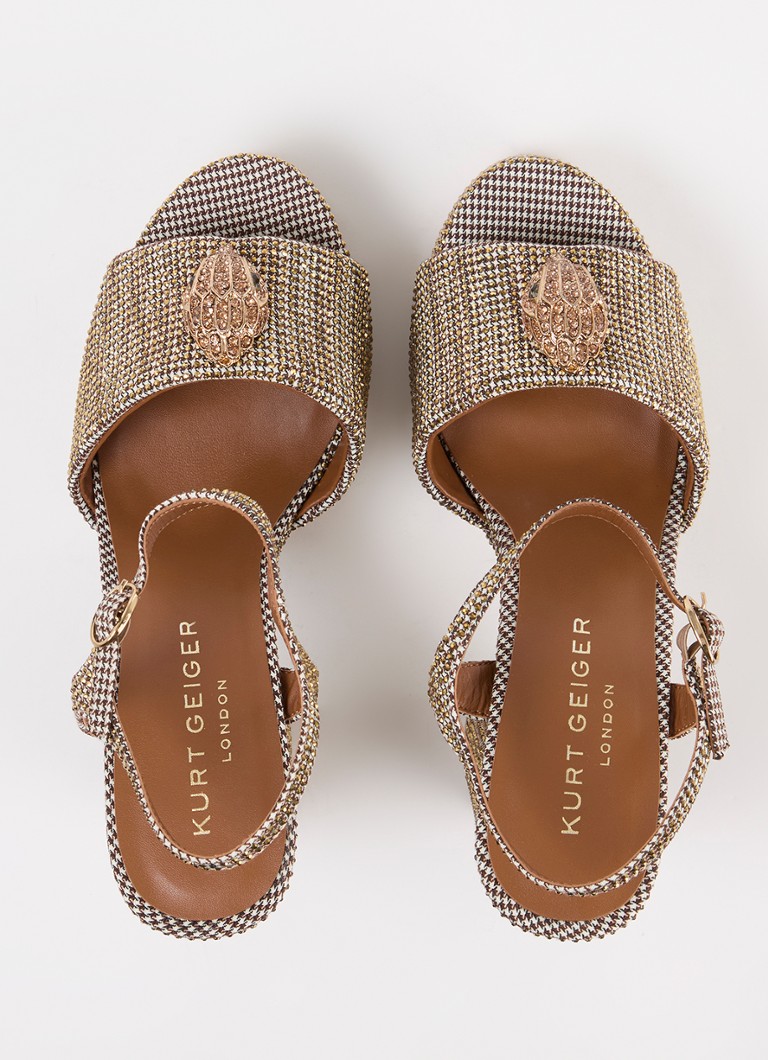 Kurt Geiger Kensington Platform sandals with rhinestones