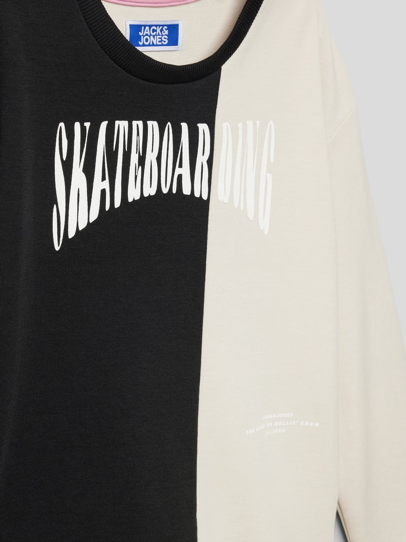 Sweatshirt mit Motiv-Print Modell 'JOROLI' in schwarz