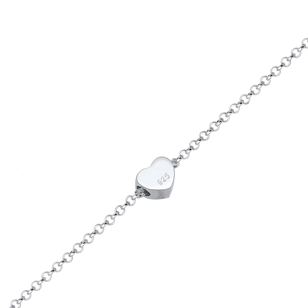 Elli Elli by Julie & Grace Bracelet Dames avec Pendentif Coeur Basic en Argent Sterlin Bracelet