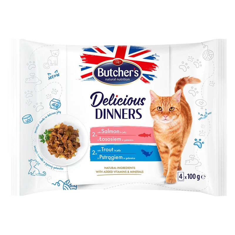 Megapack Butcher's Delicious Dinners Katze 64 x 100 g | bitiba.de