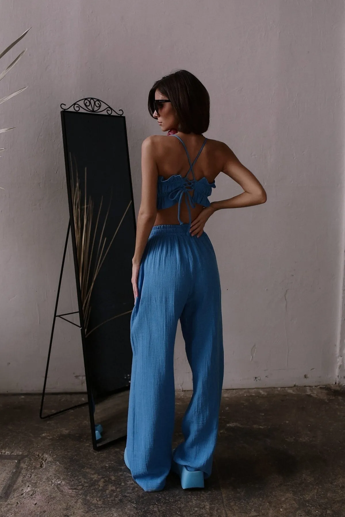 BOHEMAİ  Harvey Blue Musselin-Ernteset