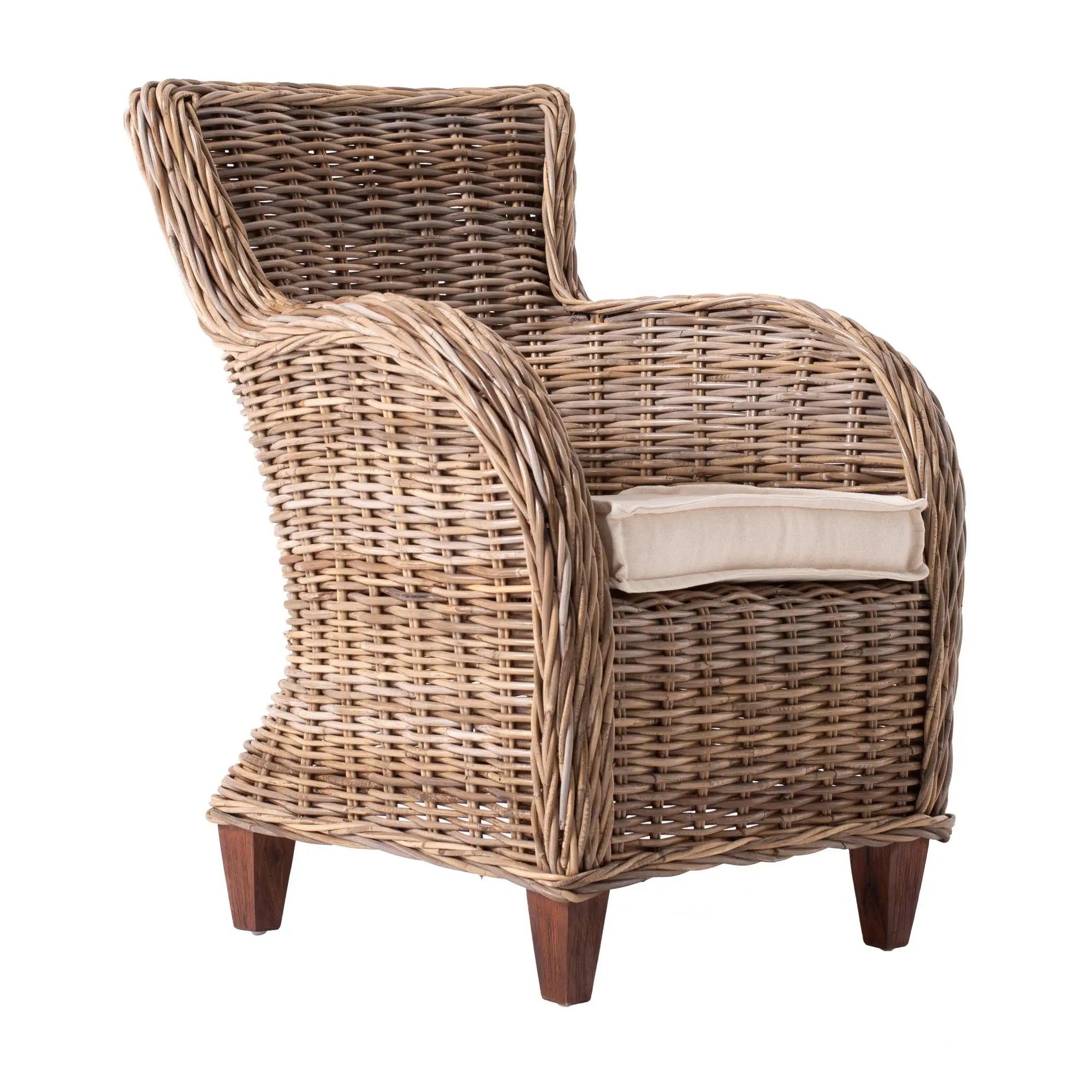 Novasolo Rattanstuhl Wickerworks (2er-Set Stühle, 2 St), Standard Rückenlehne, Baron, Baron Stuhl (2er-Set)