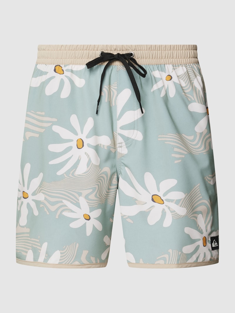 Badehose mit Allover-Muster in mint