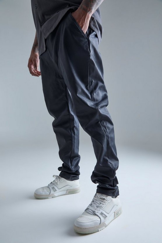 Plus beschichtete Skinny Twill Hose