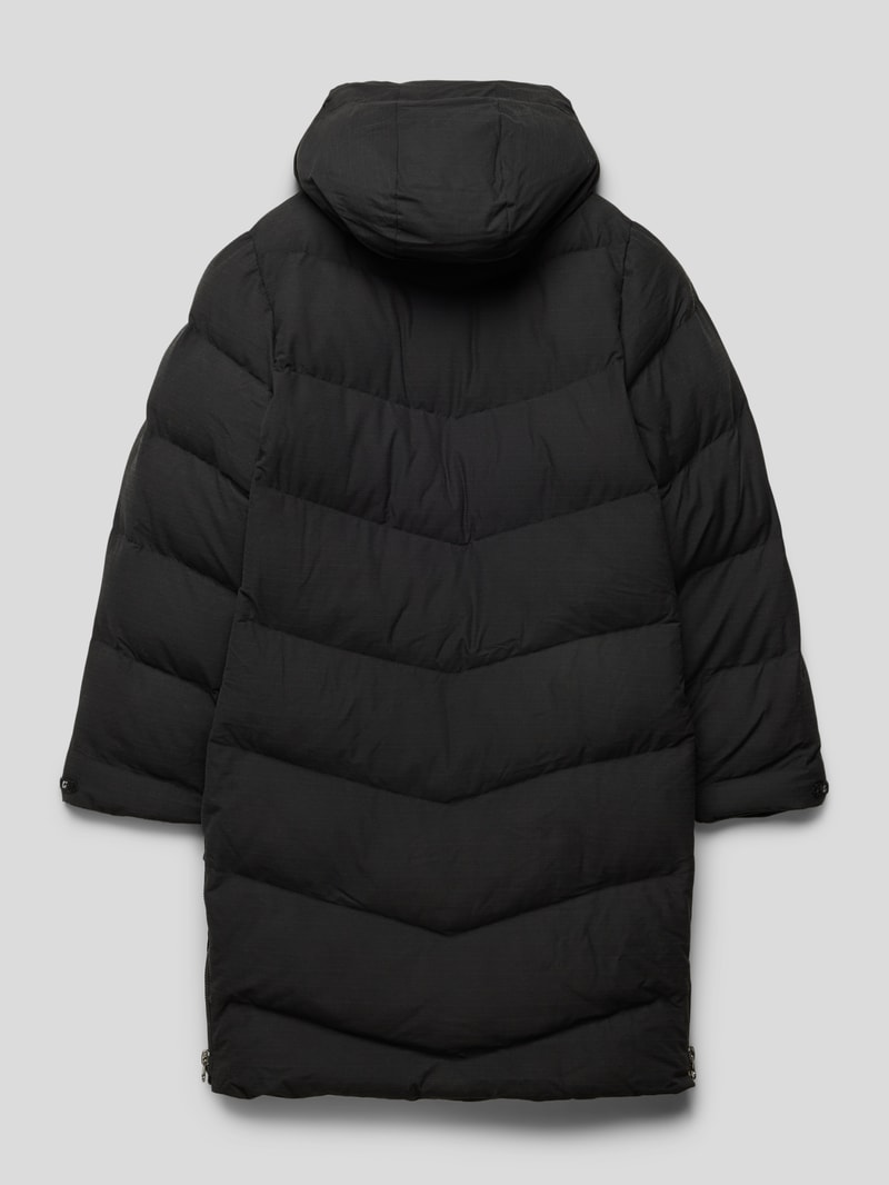 Steppjacke mit Kapuze in schwarz