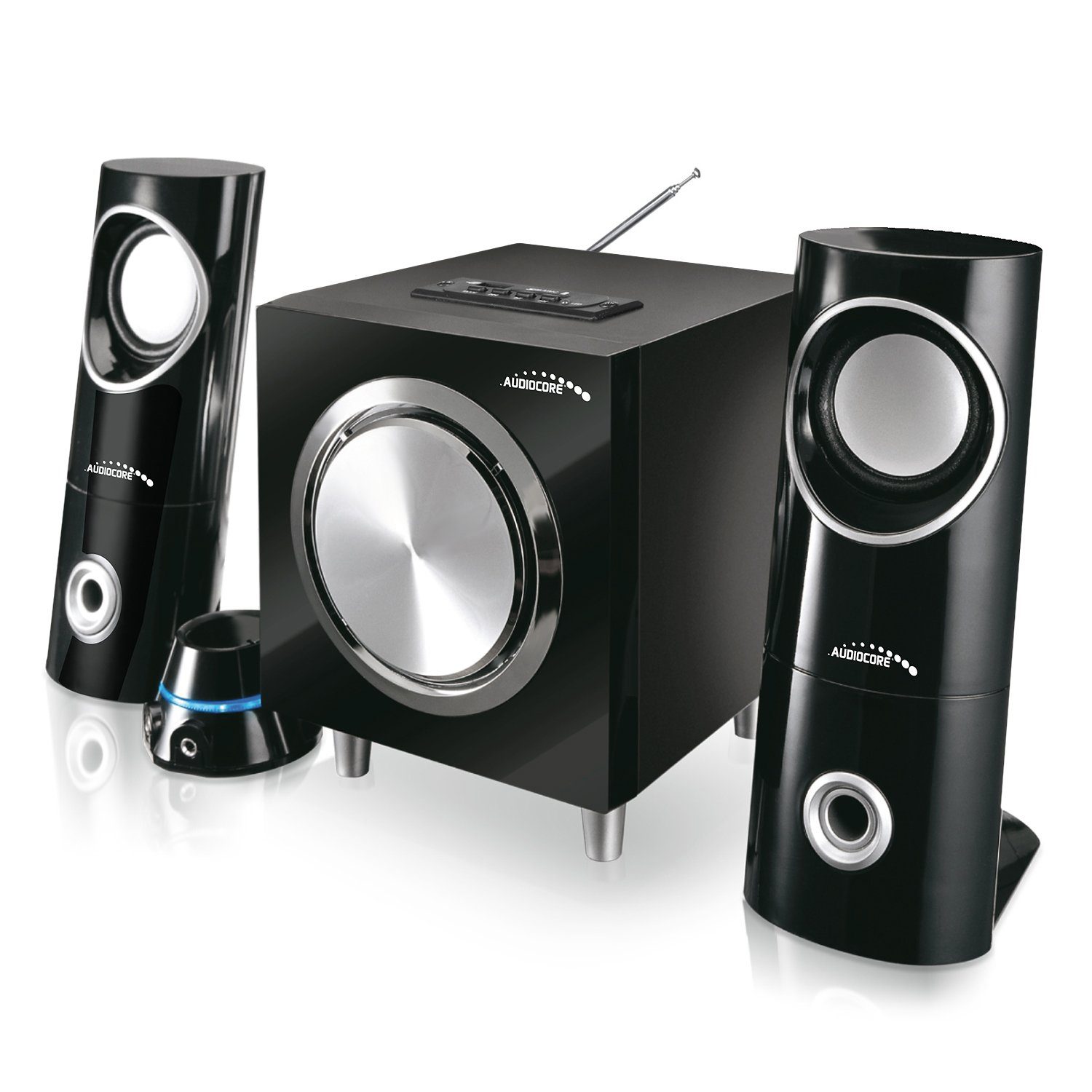 Audiocore AC790 Lautsprecher (Lautsprechersystem Subwoofer Bluetooth Radio AUX)