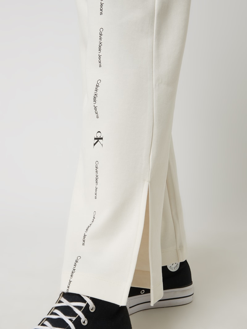 Sweathose mit Logos in beige